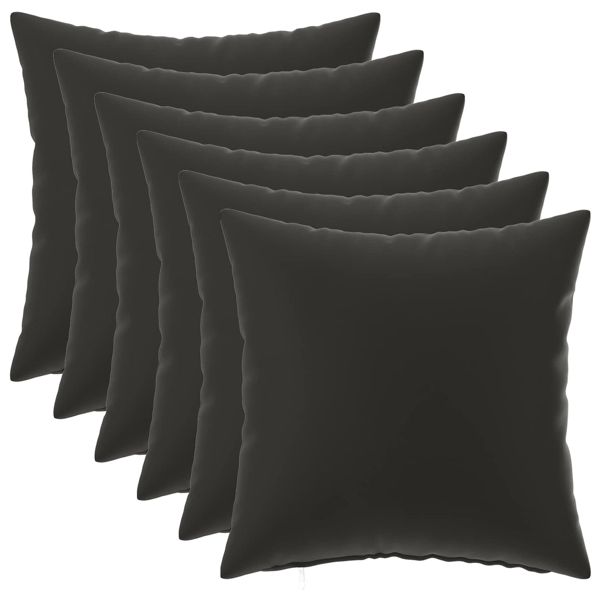 Outdoor Cushion Black Polyester 50x50cm