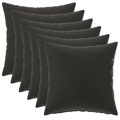 Outdoor Cushion Black Polyester 50x50cm