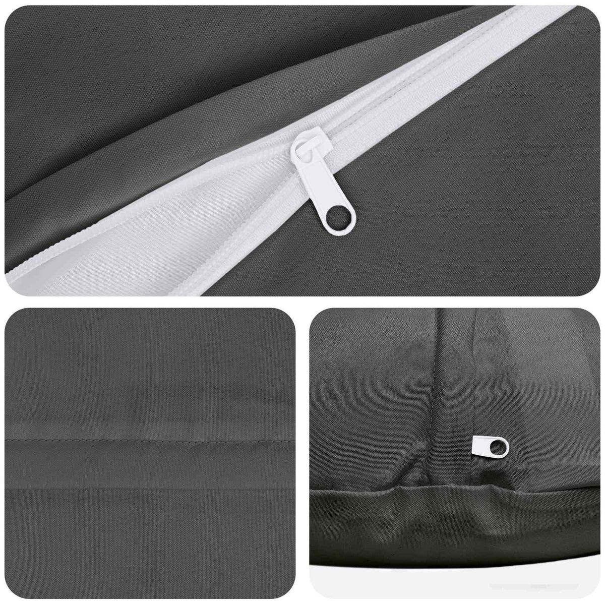 Outdoor Cushion Anthracite Polyester Set