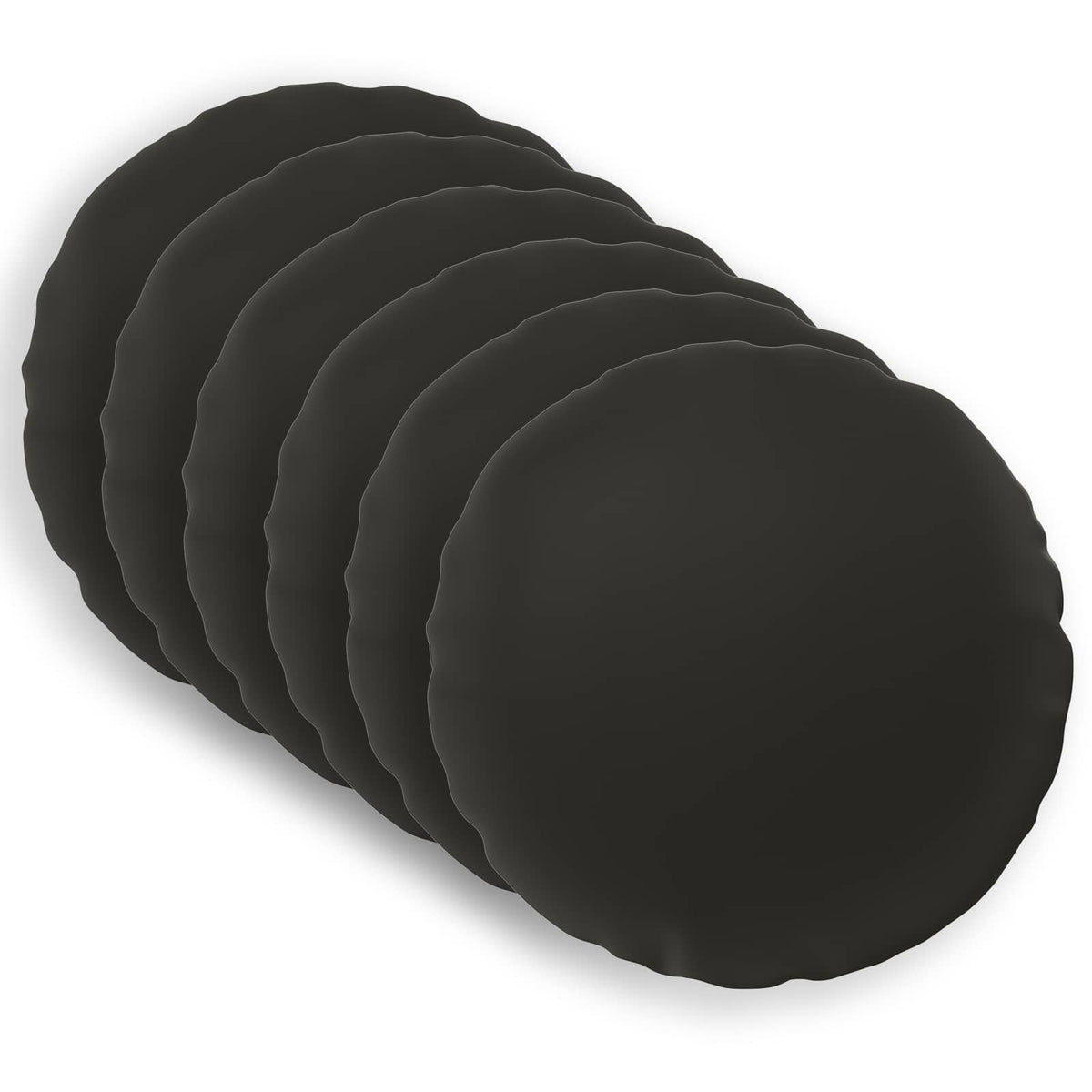 Black Polyester Cushion Set 6 Pieces
