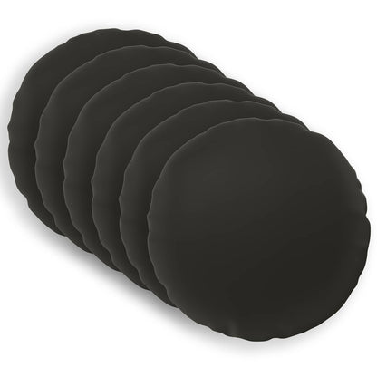 Black Polyester Cushion Set 6 Pieces