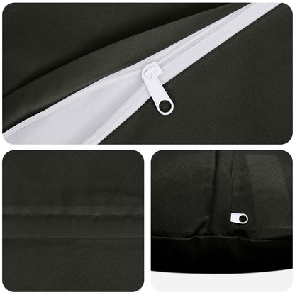 Black Polyester Cushion Set 2pc