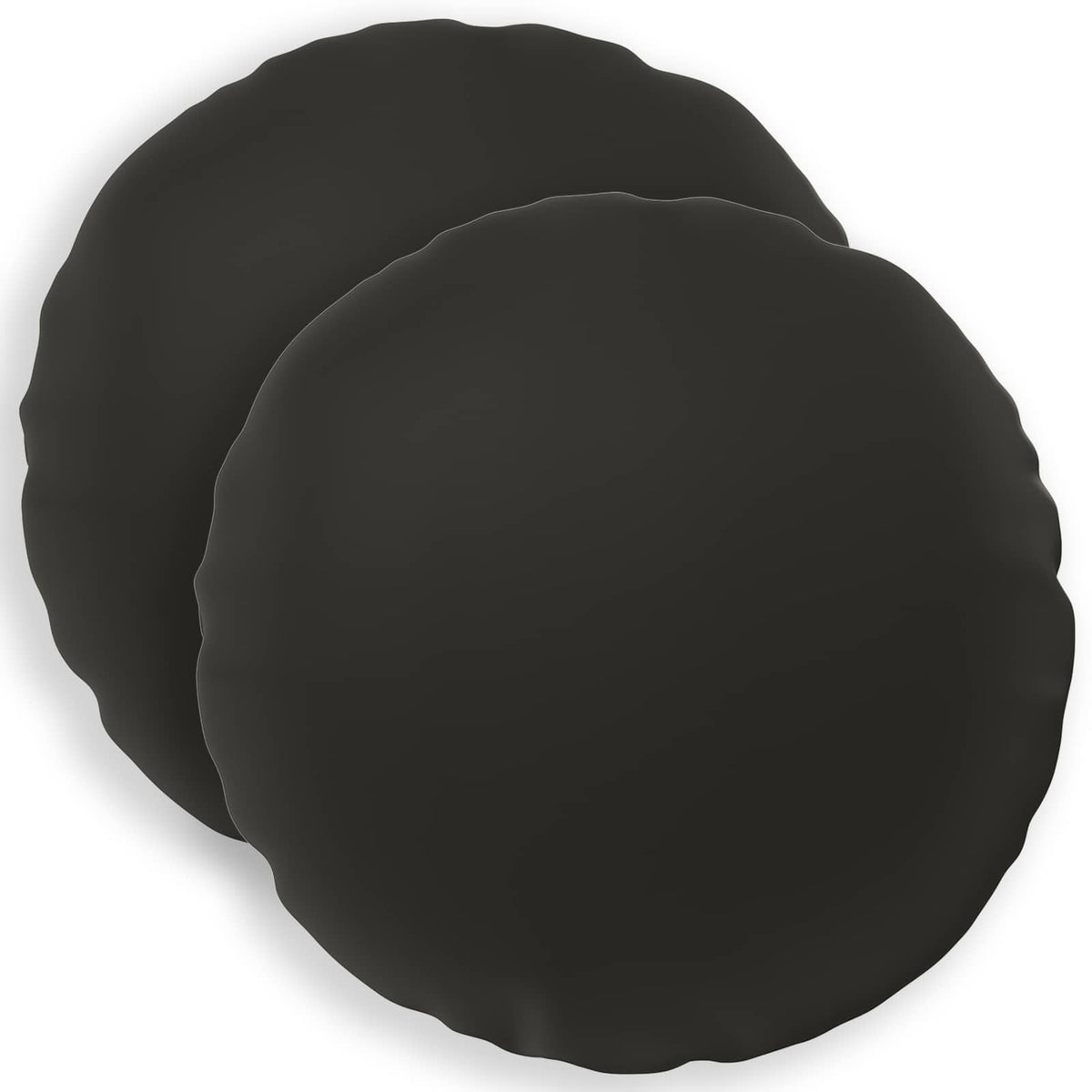 Black Polyester Cushion Set 2pc