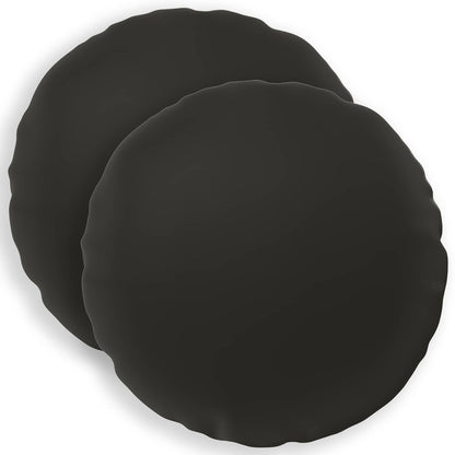 Black Polyester Cushion Set 2pc