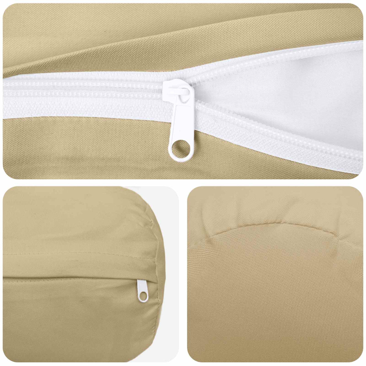 Beige Outdoor Cushion Set 15x40cm