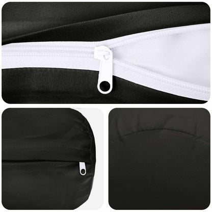 Outdoor Cushion Black Polyester 15x40cm