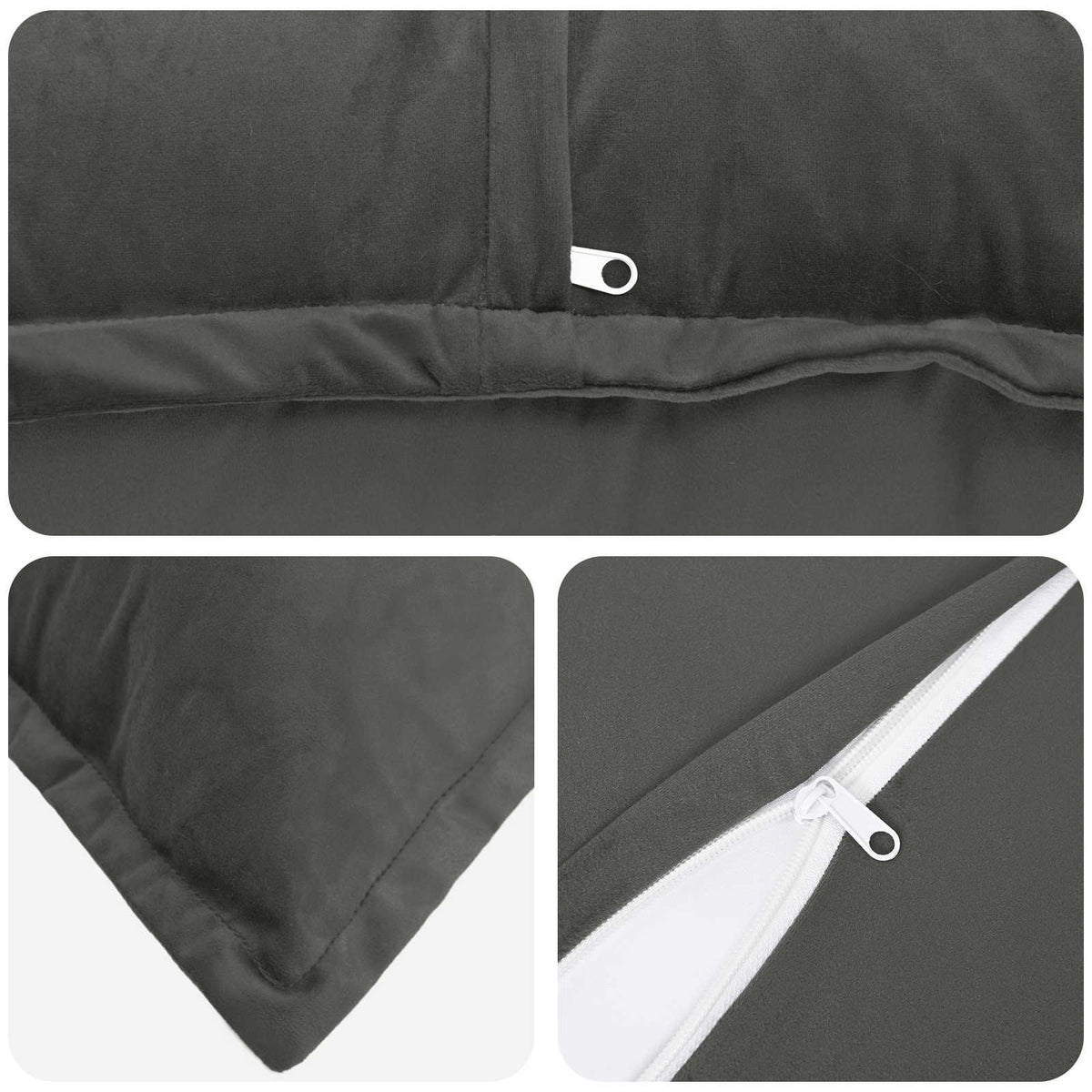 Velvet Cushion Dark Grey 55x55cm