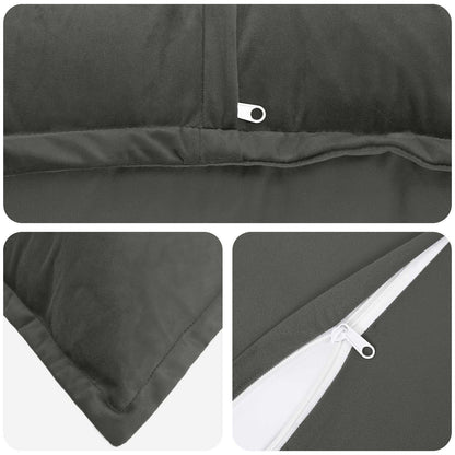 Velvet Cushion Dark Grey 55x55cm