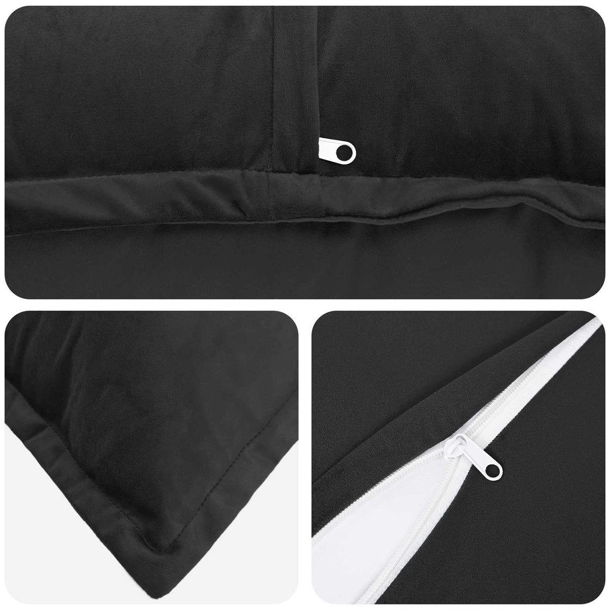 Velvet Cushion Black 65x65cm