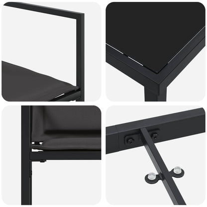 5-Piece Outdoor Dining Set Black Grey | HomeAndLiving