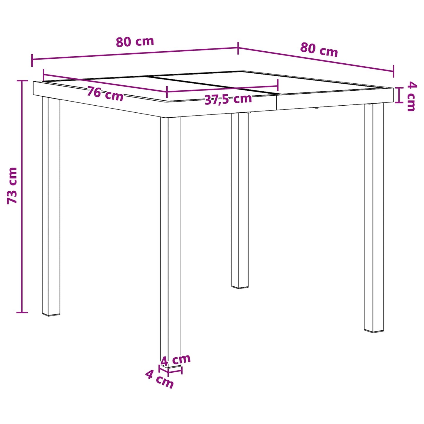 5-Piece Outdoor Dining Set Black Grey | HomeAndLiving