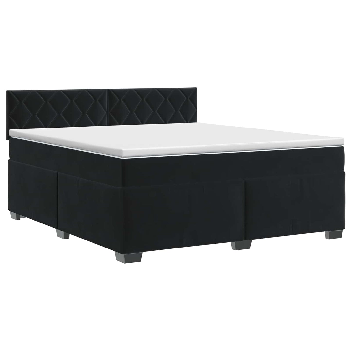 Black Velvet Bed Frame 190 cm x 139 cm x 88 cm