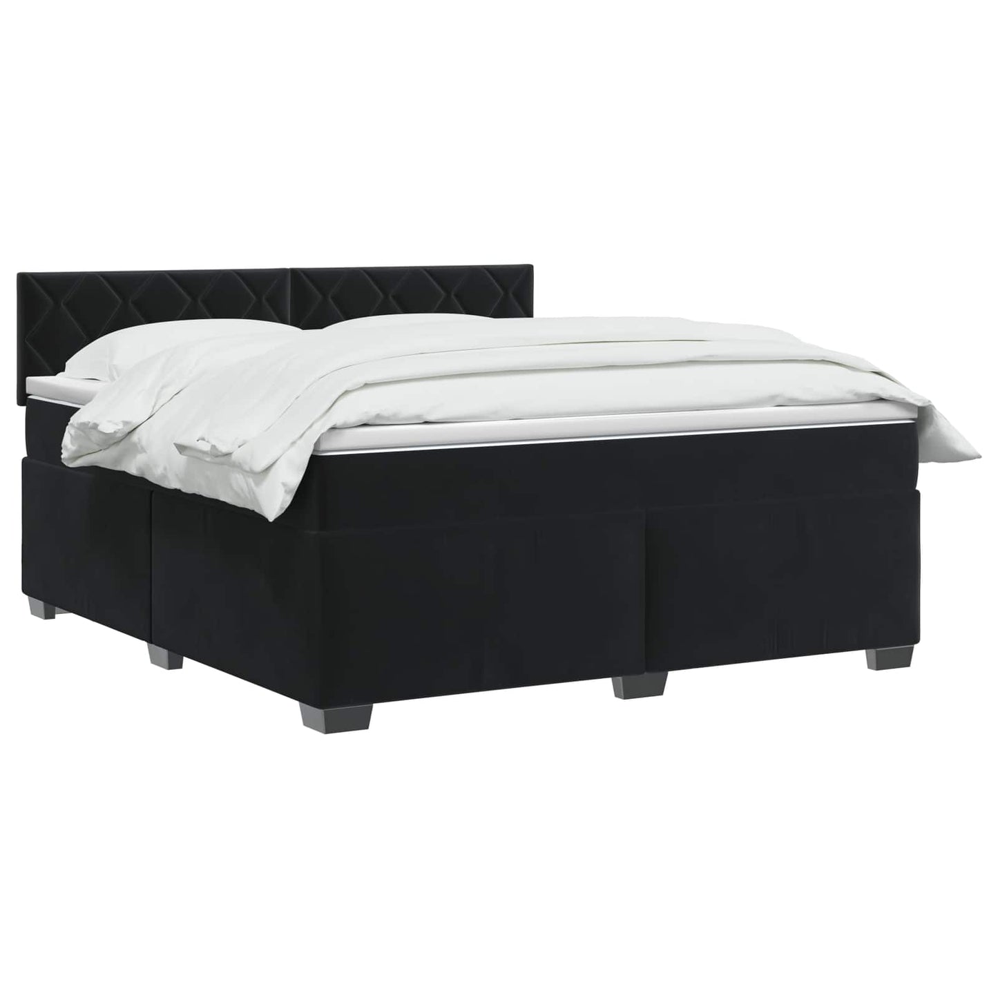 Black Velvet Bed Frame 190 cm x 139 cm x 88 cm
