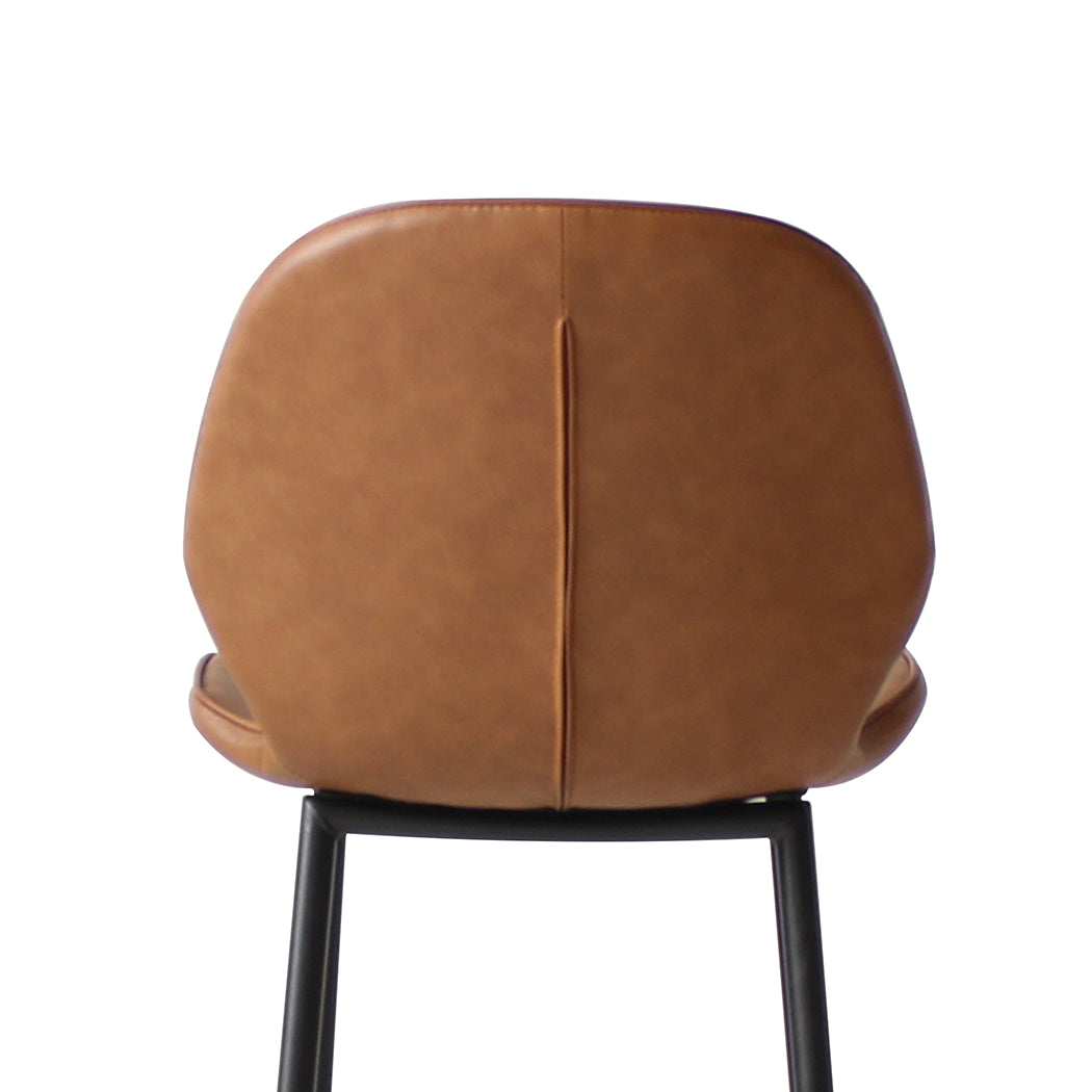 Modern 2x Bar Stool Barstools Counter Brown Durable Frame Classic
