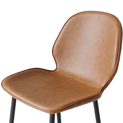Modern 2x Bar Stool Barstools Counter Brown Durable Frame Classic