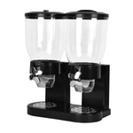 Double Cereal Dispenser Dry Food Black