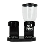 Double Cereal Dispenser Dry Food Black