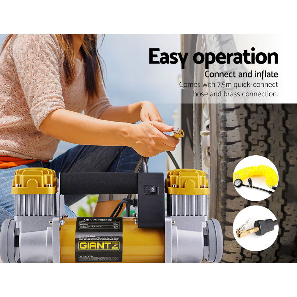 Air Compressor 12V 4X4 Tyre 200L/Min Deflator Inflator Car Truck Portable