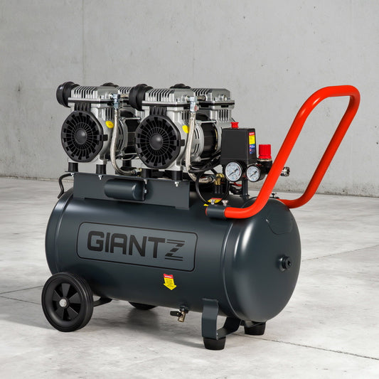 50L Air Compressor Quiet 3.0Hp Oil-Free Portable Tyre Inflator