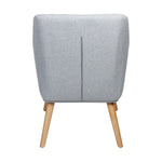 2x Armchair Lounge Sofa Fabric Accent Chairs Padded Pink/Grey Set