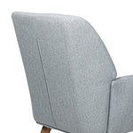 2x Armchair Lounge Sofa Fabric Accent Chairs Padded Pink/Grey Set