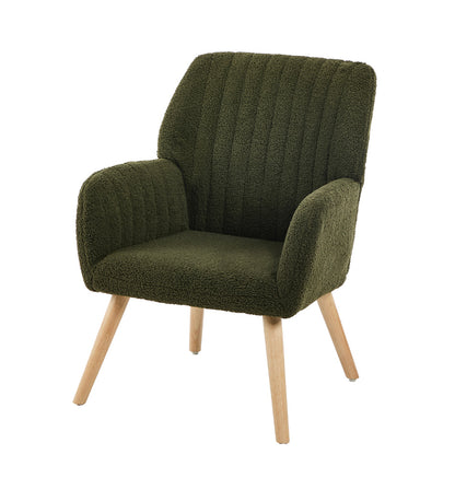 Armchair Lounge Sofa Chair Sherpa Fabric Accent Couch Green