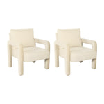 2x Velvet Armchair Accent Chair 1 Seater Lounge Sofa Beige/Grey/Green Upholstered Seating