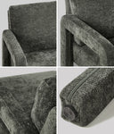 2x Velvet Armchair Accent Chair 1 Seater Lounge Sofa Beige/Grey/Green Upholstered Seating