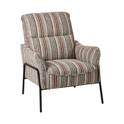 Modern Accent Armchair Lounge Collection High Back Velvet Fabric 86cm Grey Metal Legs