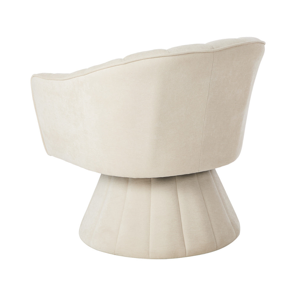 Swivel Armchair Linen Beige Set of 2 | HomeAndLiving