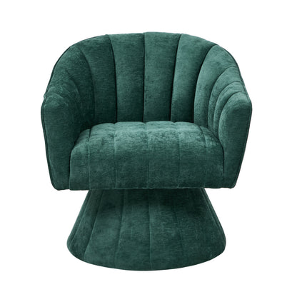 366 Swivel Armchair Urban Collection Linen Lounge Chair 72cm Green Metal Frame