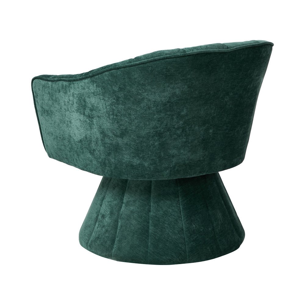 368 Swivel Armchair Urban Collection Linen Lounge Chair 72cm Green Metal Frame