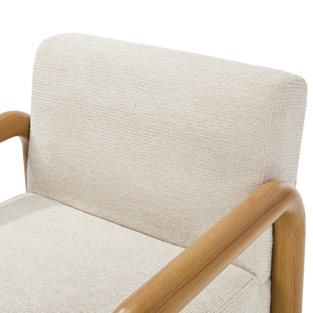 Accent Armchair Beige Lounge 67x71x75cm