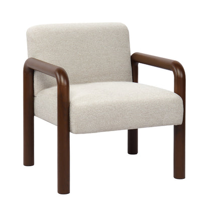 Accent Armchair Walnut Fabric 67x71x75cm