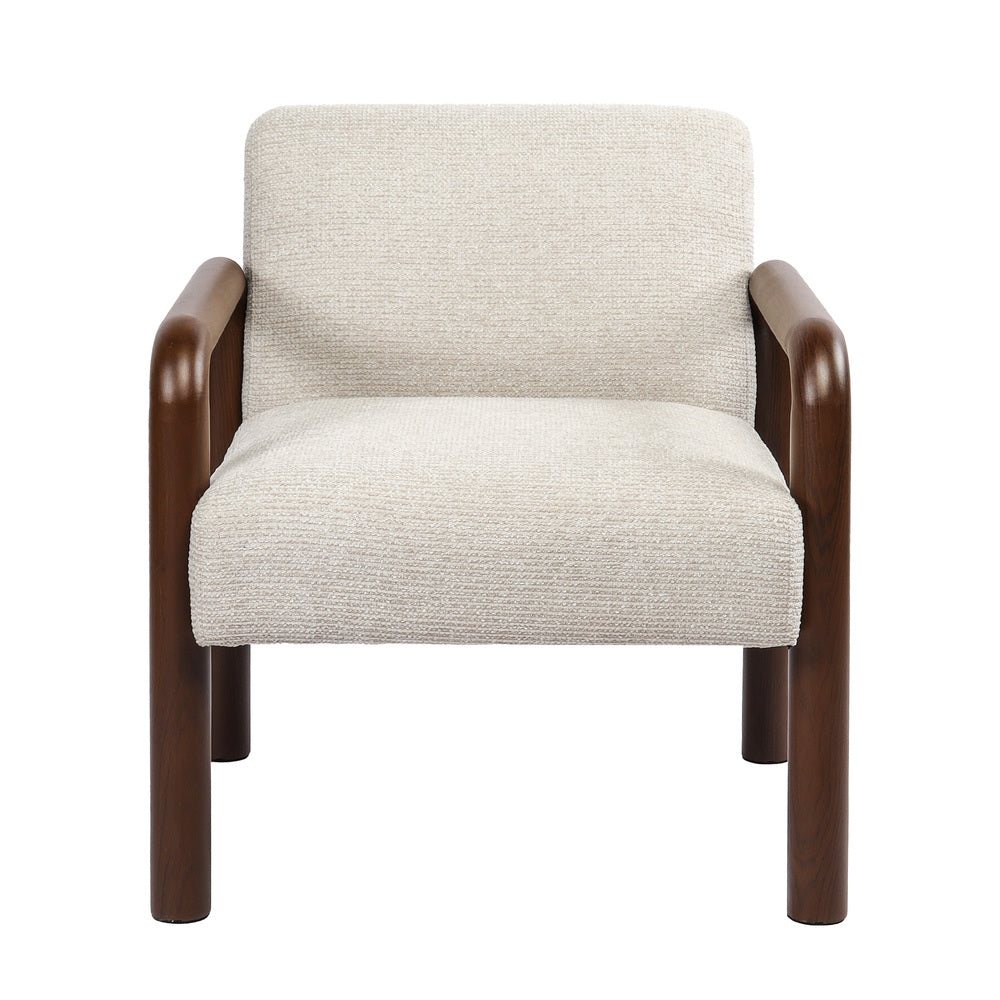 Accent Armchair Walnut Fabric 67x71x75cm