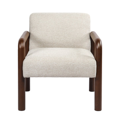 Accent Armchair Walnut Fabric 67x71x75cm