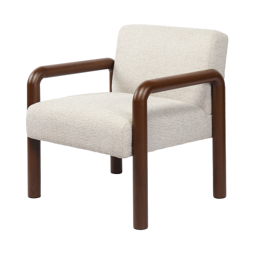 Accent Armchair Walnut Fabric 67x71x75cm