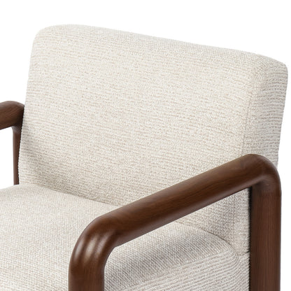 Accent Armchair Walnut Fabric 67x71x75cm