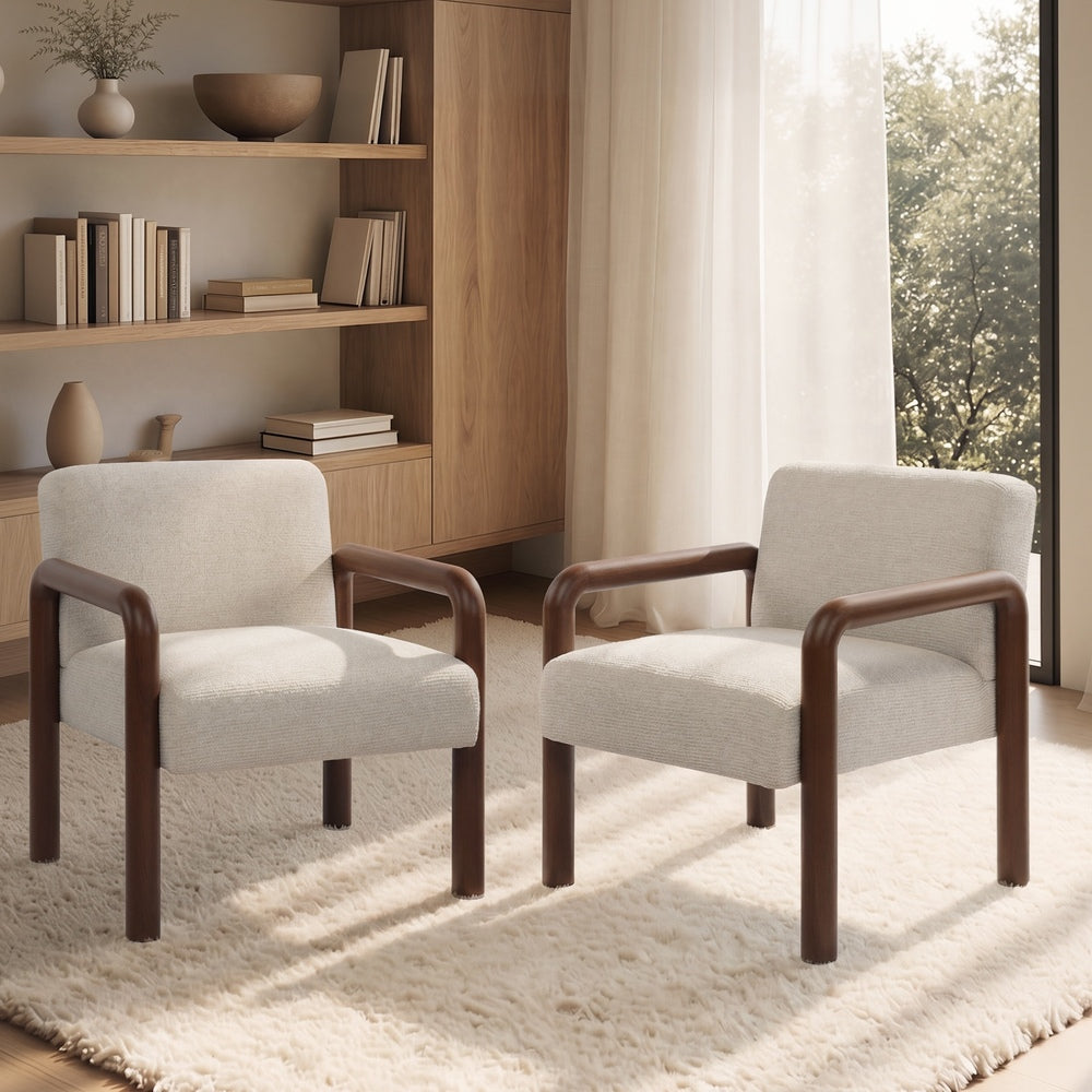 Accent Armchair Walnut 67x71x75cm