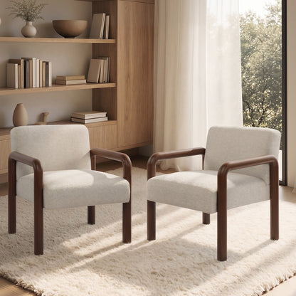 Accent Armchair Walnut 67x71x75cm