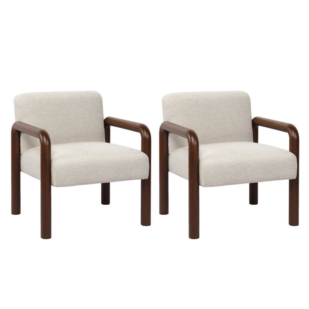 Accent Armchair Walnut 67x71x75cm
