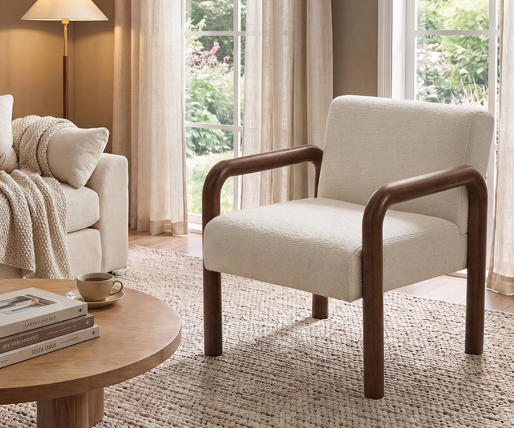 Accent Armchair Walnut 67x71x75cm