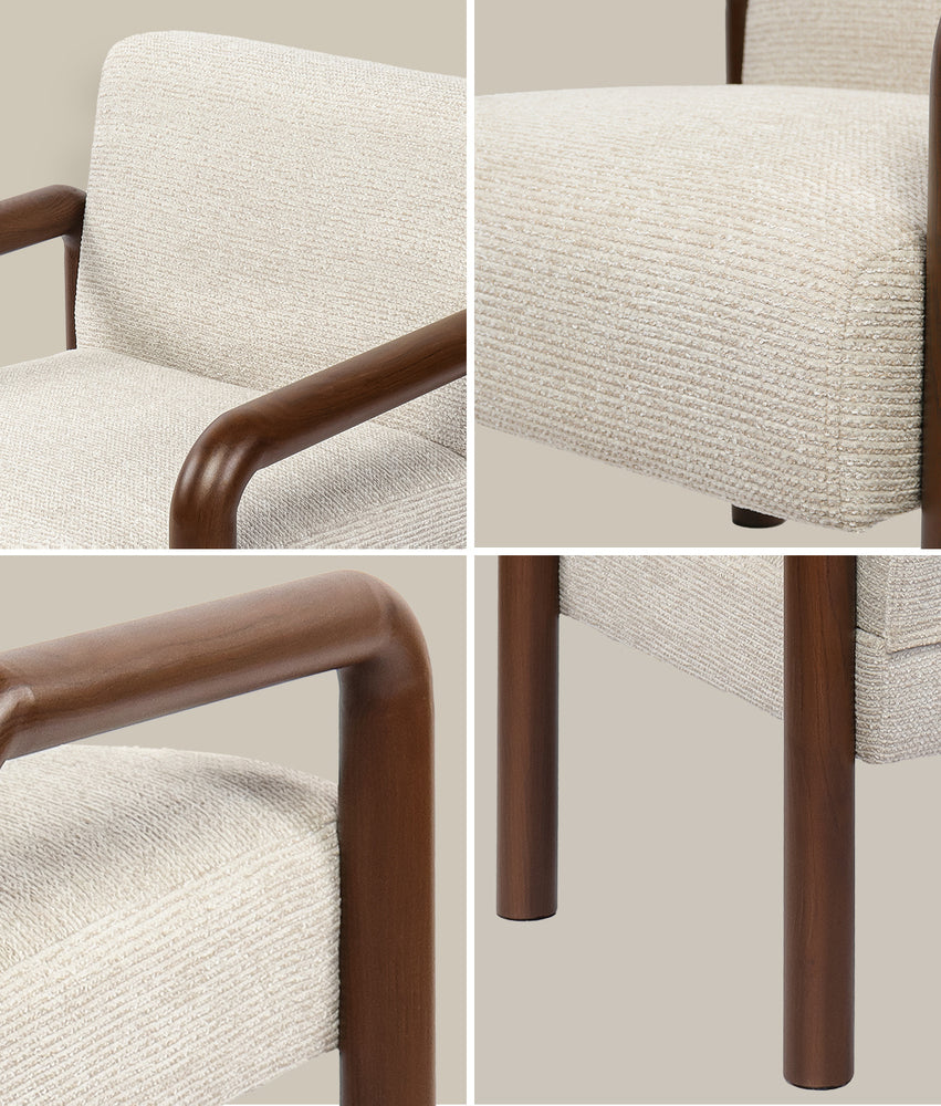 Accent Armchair Walnut 67x71x75cm