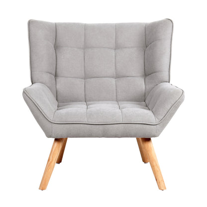 Armchair Accent Chairs Sofa Lounge Fabric Upholstered Tub Chair Grey
