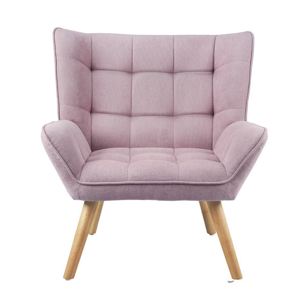  Experience Luxury with the Pink Fabric Upholstered Lounge Chair