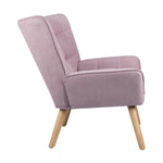 Experience Luxury with the Pink Fabric Upholstered Lounge Chair