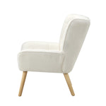 Armchair Sofa Lounge Sherpa Upholstered White