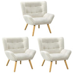 Armchair Sofa Lounge Fabric/Sherpa Upholstered Tub