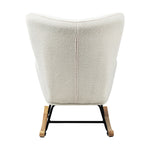 Rocking Chair Nursing Armchair Sherpa White
