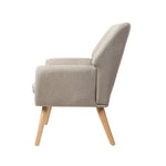 Armchair Lounge Chair Linen/Sherpa Tub Chairs Sofa Beige/Grey/White